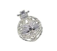 idqwsswt Beads Cage Charms Locket Pendant Settings for DIY Necklace Elegant and Delicate, Silver, Type C