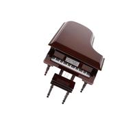 idqwsswt Beautiful Wood Plastic Piano Model for Enchanting Birthday Decoration Playset, Brown, 10 x 7 x 8 cm