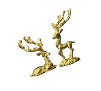 idqwsswt Beautifully Crafted Deer Sculpture Figurines for TV Cabinet Decor Elk Statue, Gold, 5.5x6.5cm 5x9.5cm