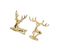 idqwsswt Beautifully Crafted Deer Sculpture Figurines for TV Cabinet Decor Elk Statue, Gold, 5x5.5cm 6.5x6cm