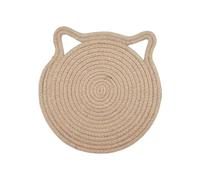 idqwsswt Cat Scratch Furniture Protector Sisal Mat For Furry Friend Cotton Ice Mat Floor Pad Pet Supplies Scratch Pad Rattan Mat, Dual-ear style, 40cm