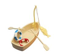idqwsswt Charming Dollhouse Boat Decor Inspires for Creative Narratives And Joyful Exploration In Play Environments Fairy Garden Accessory Photo Props Pretend