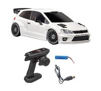 idqwsswt Classic 1/28 Scale RC Drifting Car Remote Control Vehicle Thoughtful Gift Choice For Kids Adults Who Love Speed RC Cars Tabletop Drifting Car Birthday, White, 16.8x5.7x8.2 CM