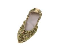idqwsswt Comfortable and Stylish Girl s Belly Dance Shoes for Performance Travel Roll, Gold, L
