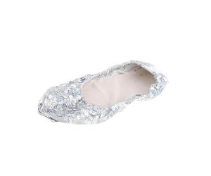 idqwsswt Comfortable and Stylish Girl s Belly Dance Shoes for Performance Travel Roll, Silver, S