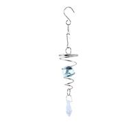 idqwsswt Decorative Rotating Wind Chime Pendant Indoor and Outdoor Wind Tail Ornaments Decorations Ball, Clear with Hook, 4x23cm