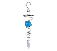 idqwsswt Decorative Rotating Wind Chime Pendant Indoor and Outdoor Wind Tail Ornaments Decorations Ball, Sky Blue, 4x23cm