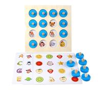 idqwsswt Educational Wooden Memory Matching Game Chess Board for Kids Toddlers and Babies Fruit Learning