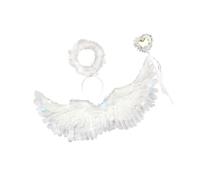 idqwsswt Elegant Angel Costume Wing with Straps for Halloween and Christmas Decoration Kids , White , 45x35cm