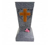 idqwsswt Exquisite Grave Flower Holder Elegant Solar Cross For Cemetery
