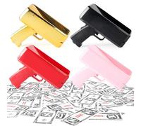 idqwsswt Money Gun, Automatic, Is Fun Prop That Can Real Or Coupons, And It's Simple To Carry, It Weddings, Brushed gold