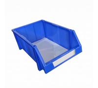 idqwsswt Slanted Front Plastic Parts Bin Stackable,390x245x154mm | Assembly Line Bin Sloped Front Avoids Clutter Modular Stacking Fits Garage Shelf Durable Plastic Construction
