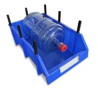idqwsswt Slanted Front Plastic Parts Bin Stackable,640x400x230mm | Assembly Line Bin Sloped Front Avoids Clutter Modular Stacking Fits Garage Shelf Durable Plastic Construction