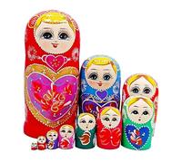 idqwsswt Unique Handcrafted Russian Nesting Dolls Kids Toys Beautiful Decoration Ideas Celebrations And Gifting Handpainted Nesting Dolls Russian Wooden