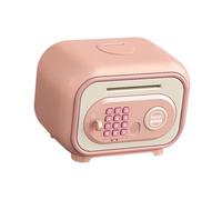idqwsswt Vibrant Money Box for Kids with Smart Features and Safe Storage Teaching Money Skills Electronic Piggy Bank for Kids Toy ATM Bank Insert Electronic, Pink, 19.7x14x14.7cm
