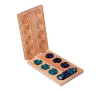 idqwsswt Wooden Folding Mancala Board Game Set Made For Tabletop Engagement For Enjoyable Fun With Kids And Adults Classic Strategy Wood Mancala Board Game
