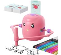 Idrawrobot - Idrawrobot for Kids, 2026 New Smart Drawing Robot with 252 Cards, Interactive Educational Drawing Robots with Voice Interaction & 16 Color Pens, Idraw Robot - Boosts Learning (Pink)