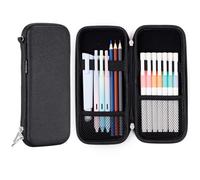 iDream365 Upgraded Hard Pencil Case Box for Audlts,Durable Pen Carrying Case with Zipper-Black