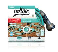 Idroeasy, 22,5 Meter Expandable Garden Hose with 6-Function Shower Head and Fittings, 1/2" Anti-Twist and Anti-Knot Garden Water Hose, Expandable up to 3 Times Its Initial Length, Made in Italy