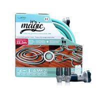 Idroeasy, 22,5 Meter Expandable Garden Hose with 6-Function Shower Head and Fittings, 1/2" Anti-Twist and Anti-Knot Garden Water Hose, Expandable up to 3 Times Its Initial Length, Made in Italy