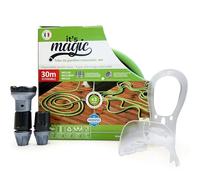 Idroeasy Expanding Magic Hose Kit 30M (19 mm) No Kinks, No Leaks, No Tangles, No Fabric, Includes Multi Spray Head and 2X Connectors Made in Italy, with Free Storage Hook