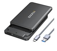 iDsonix 2.5 inch Hard Drive Enclosure,6Gbps Tool-free External USB C to SATA III HDD Caddy for SSD3.0 HDD, 2.5 inch SATA HDD Support UASP & 4TB(Max) Drives