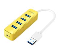 iDsonix 4-Port USB 3.0 Hub, 5Gbps USB Splitter Multiport Adapter, USB Extension for Laptop, iMac, Surface Pro, XPS, USB Flash Drives, Mobile HDD, Xbox, Printer, Camera, and More