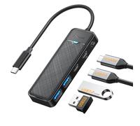 iDsonix-AMPW2AC USB C Hub, Type C Multiport Adapter With 100W PD, USB-A Data Slim Splitter for iPhone, Samsung, MacBook Air/Pro, iPad Pro, Chromebook, Dell XPS, HP