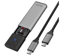 IDSONIX SMART INTERACTIVE M.2 NVMe PCIe SSD Enclosure Adapter[Tool Free][Aluminum],to USB C 3.2 Gen 2 10Gbps External Enclosure,Supports M-Key/B+M Key,with UASP Trim for 2230/2242/2260/2280 SSD, Gray