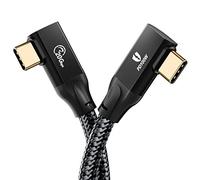 iDsonix USB C to USB C Cable Right Angle 1.6FT, 20Gbps Type C to Type C Cable, Fast Charging 100W 4K@60HZ Video Output for MacBook Pro, iPad Pro, Samsung