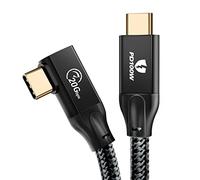 iDsonix USB-C to USB C Cable Right Angle 16.4FT, 3.2 Gen 2 USB-C Cable - 4K 60HZ Video Output 20Gbps Type C Date Trandfer Cable Fast Charging Cable for MacBook Pro, iPad Pro, Samsung