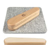 IDSWorld Tailor Wooden Clapper Steam Iron Sewing Quilting Block Embroidery Set Pressing Seam Flattering Tapestry Large 9.44" New Two Side Dirt Resist Steam Tool with Wool Heat Press Pad Ironing Mat