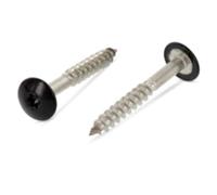 Idt Trade Trespo Wood Screws 4.8 x 38 mm Pack of 25 Stainless Steel A2 / V2A Round Head Wood Screws with Hexalobular Sockets Rust-Proof Powder Coated RAL 9005 Jet Black