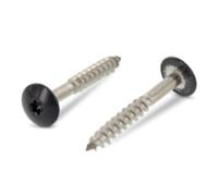 Idt Trade Trespo Wood Screws 4.8 x 60 mm Pack of 50 Stainless Steel A2 / V2A - Round-Headed Wood Screws with Hexalobular Socket - Rustproof - Powder Coated RAL 7016 Anthracite Grey