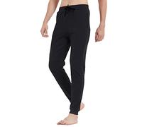 Idtswch 96 Long Inseam Tall Mens Fleece Line Sports Trousers Sweatpants Extra Long Jogging Bottoms with Zip Pockets Black