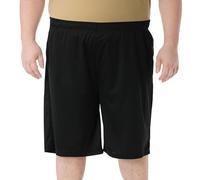 Idtswch Big & Tall Men's Basketball Shorts Active Athletic Lightweight Dry Fit Workout Shorts Zipper Pockets (XL-6X), black, 5X