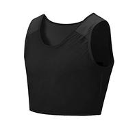 Idtswch Chest Binder Transgender FTM Compression TomBoy's Trans Bandage Cosplay Underwear Bra, Black 166, XXL