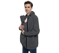 Idtswch Mens Kangaroo Jacket for Dad and Baby Carrier Hoodie Pullover Sweatshirt Baby Carrier Jacket 2 in 1 Fleece Zip Up Kangaroo Maternity Hoodies