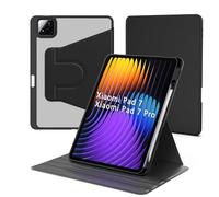 idudao Case for XiaoMi Pad 7 & 7 Pro, Rotating Cover with Stylus holder Tablet Pad 7/7 Pro 11.2 inch Black