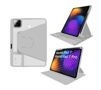 idudao Case for XiaoMi Pad 7 & 7 Pro, Rotating Cover with Stylus holder Tablet Pad 7/7 Pro 11.2 inch Gray