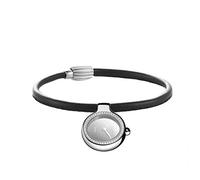 Idun Denmark Idun Set9-X0 Pendant Charm Watch with Mirror Dial and White Stones, silver, 180 mm