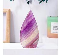 IDUTQUMW 1 Pack Watermelon Fluorite Torch Candy Quartz Flame Crystal Crafts Decorative Ornaments (Color :, Size 100-150g)