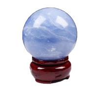 IDUTQUMW Aquamarine Crystal Sphere Beautiful Kyanite Quartz Stone Ball,Blue-50~55mm