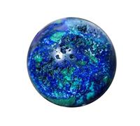 IDUTQUMW Blue Copper Ore Ball Ornaments Crystal Round Sphere Collection Pocket Palm Worry Stone, 50~60mm