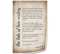 IDUTQUMW Cherokee Legend Canvas Print, The Tale of Two Wolves Inspirational Quote Wall-Art, Native American Story for Living Room, Bathroom Decor(Framed,16x24inch(40x60cm))