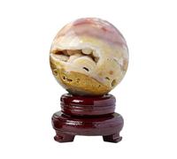 IDUTQUMW Crystal Ball Divination Sphere, Rainbow Agate Geode for, Home Decoration, Feng Shui Ornament and Fortune Telling,65~70mm