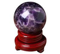 IDUTQUMW Dreamy Amethyst Crystal Ball, Quartz Sphere,Feng Shui Divnation,Home Desk Decor Sculpture Figurine Gemstone,10cm/3.9in
