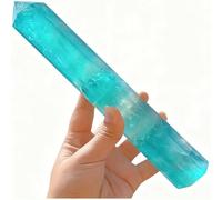IDUTQUMW Fluorite Crystals Wands, Polishing Stone, Hexagonal Point Obelisk Large Gemstones,Crystal Pillar for Grid Gifts 15CM,18 * 3.5cm
