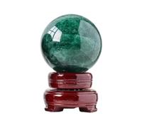 IDUTQUMW Green Strawberry Crystal Ball Ornaments raw Stone Polished Seven-Star Array feng Shui Home Crafts,70~75mm