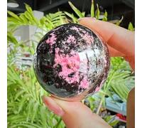 IDUTQUMW Peach Blossom Stone Jade Ball Crystal Sphere,40~90mm 1000g